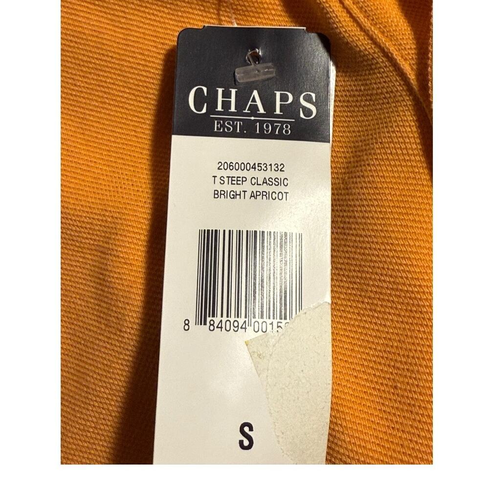 NEW Chaps Women’s Classic Polo Shirt Orange Short Sleeve Size Small Casual - Picture 5 of 7